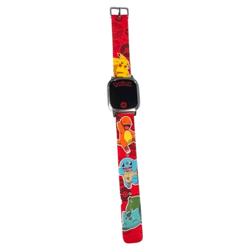 Pokemon 2022 Led Touch Screen Watch With Metallic Silver Bezel GAME‎ FREAK